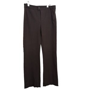 NYDJ Womens Chocolate Brown Pants Size 8 Casual Flared Leg Basic Essential